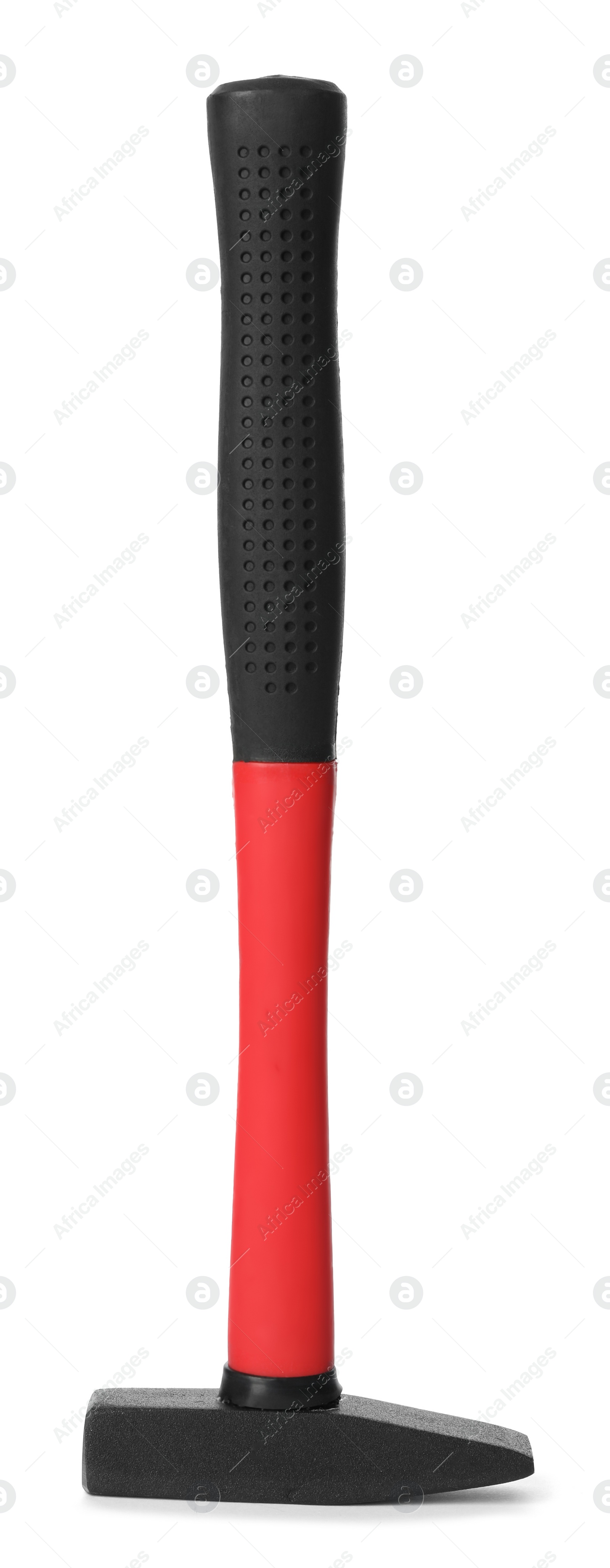 Photo of New hammer on white background. Professional construction tool