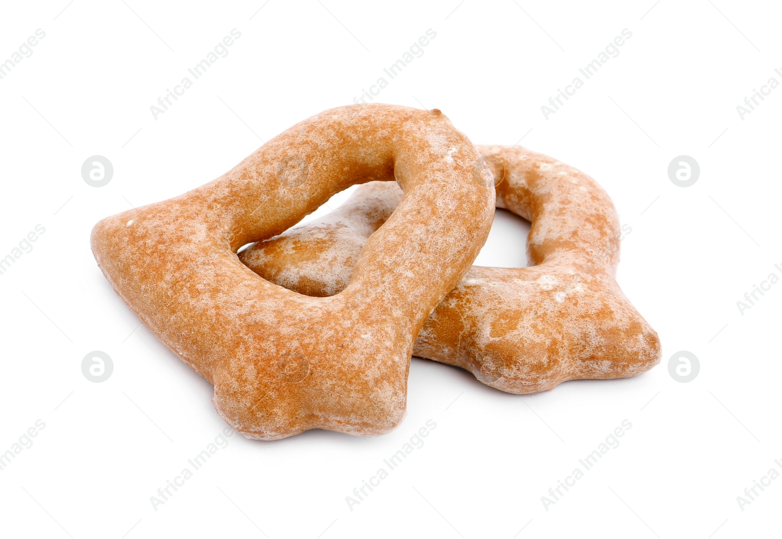 Photo of Sweet delicious homemade cookies on white background