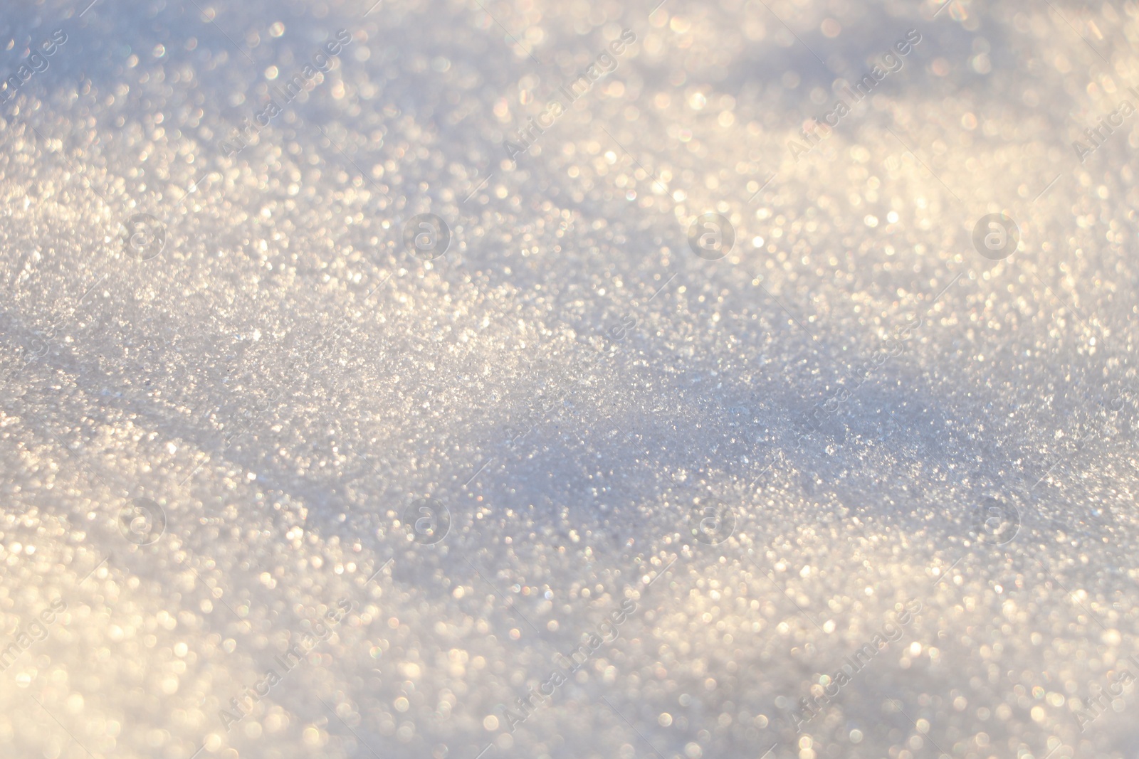 Photo of Beautiful snow as background, closeup view. Winter weather