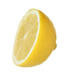 Half of fresh lemon isolated on white