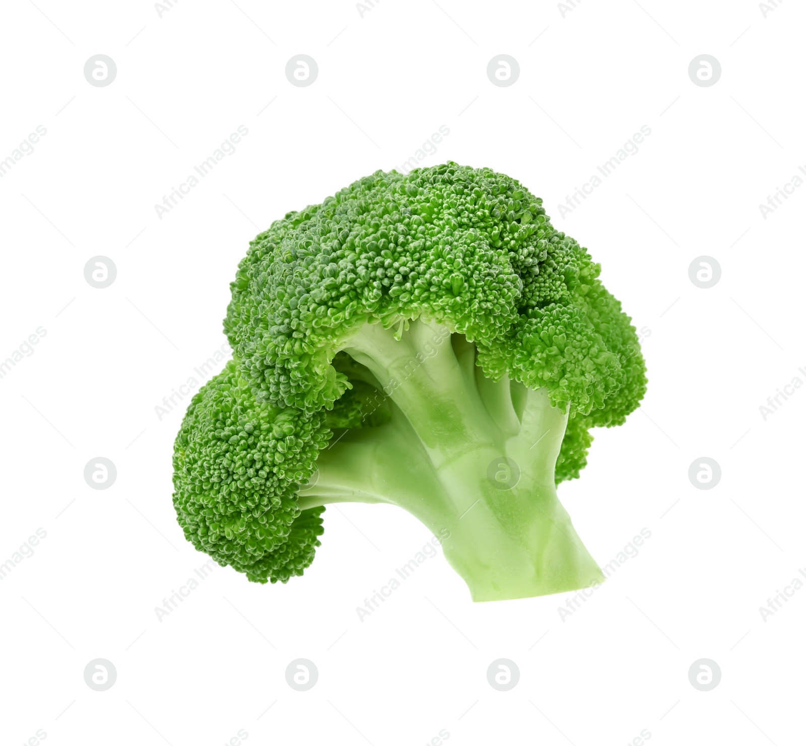 Photo of Fresh raw green broccoli isolated on white