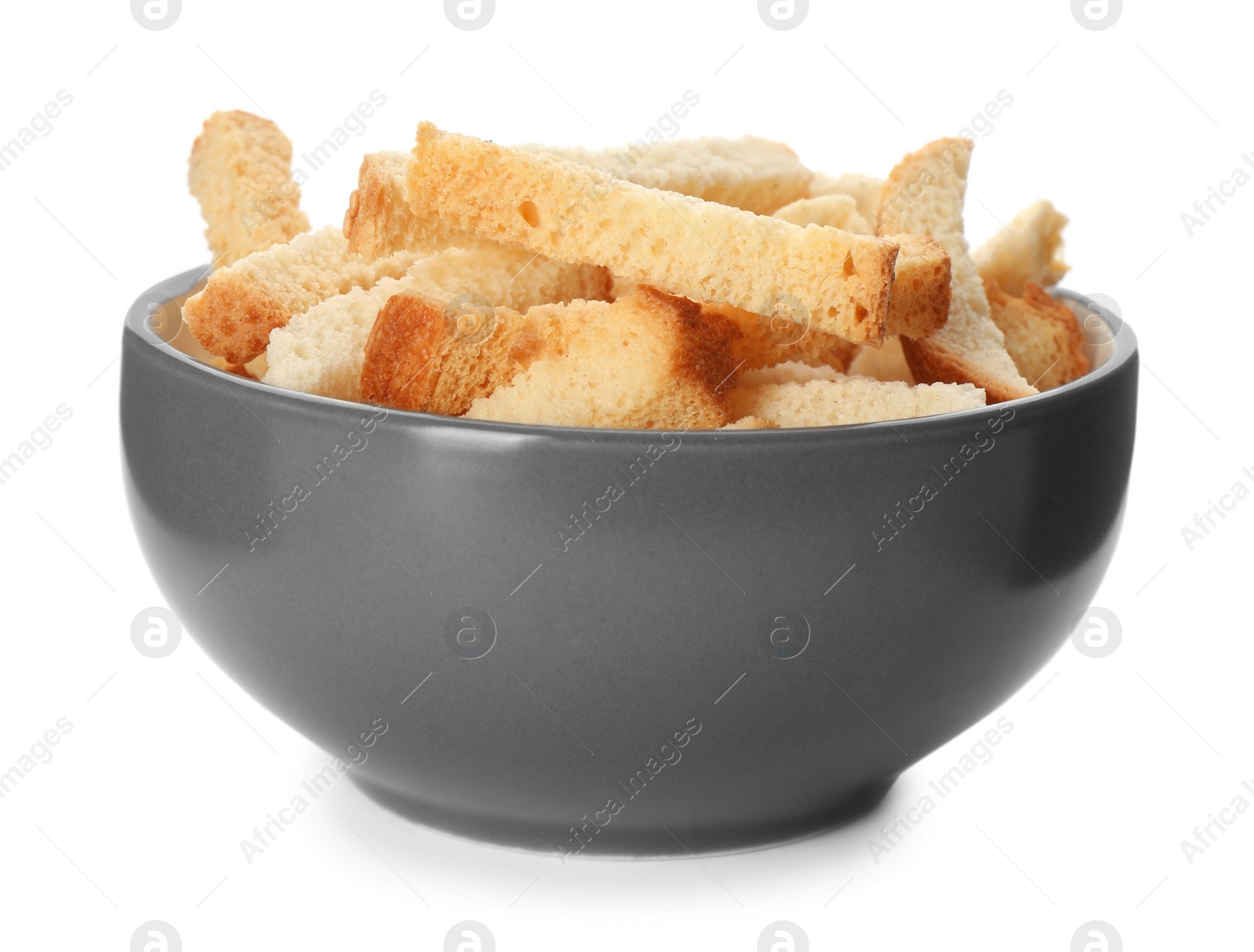 Photo of Delicious hard chucks in bowl on white background