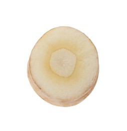 Piece of fresh parsnip isolated on white