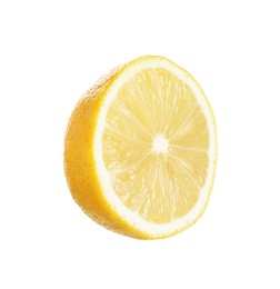Half of fresh lemon isolated on white