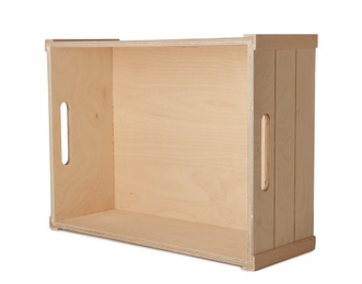 Wooden crate on white background. Shipping container