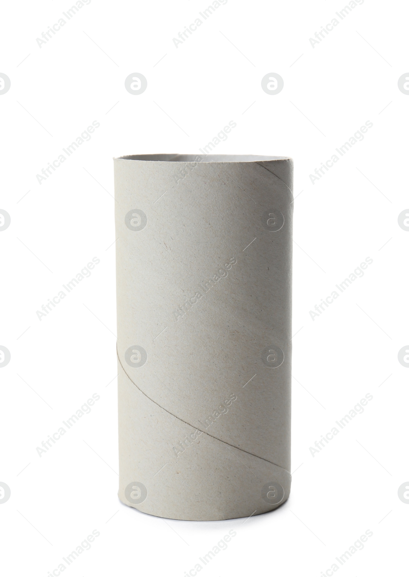 Photo of Empty toilet paper roll on white background