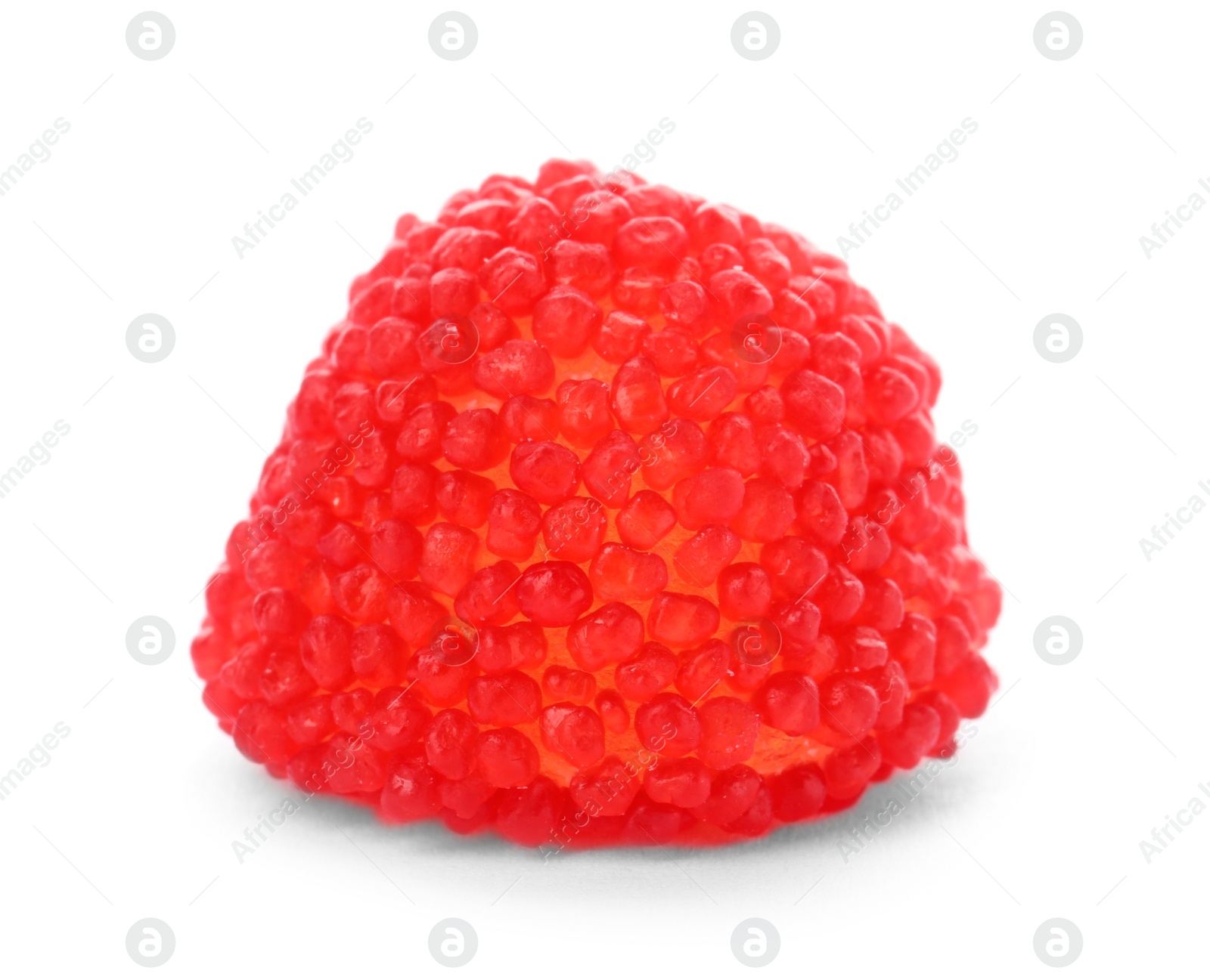 Photo of Delicious colorful chewing candy on white background