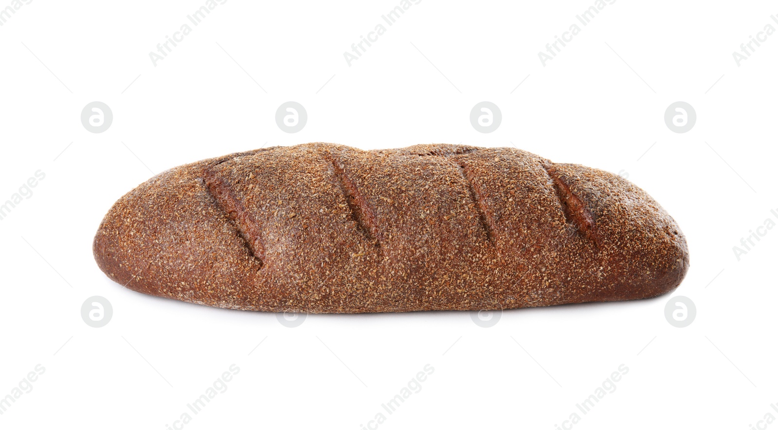 Photo of Loaf of rye bread isolated on white