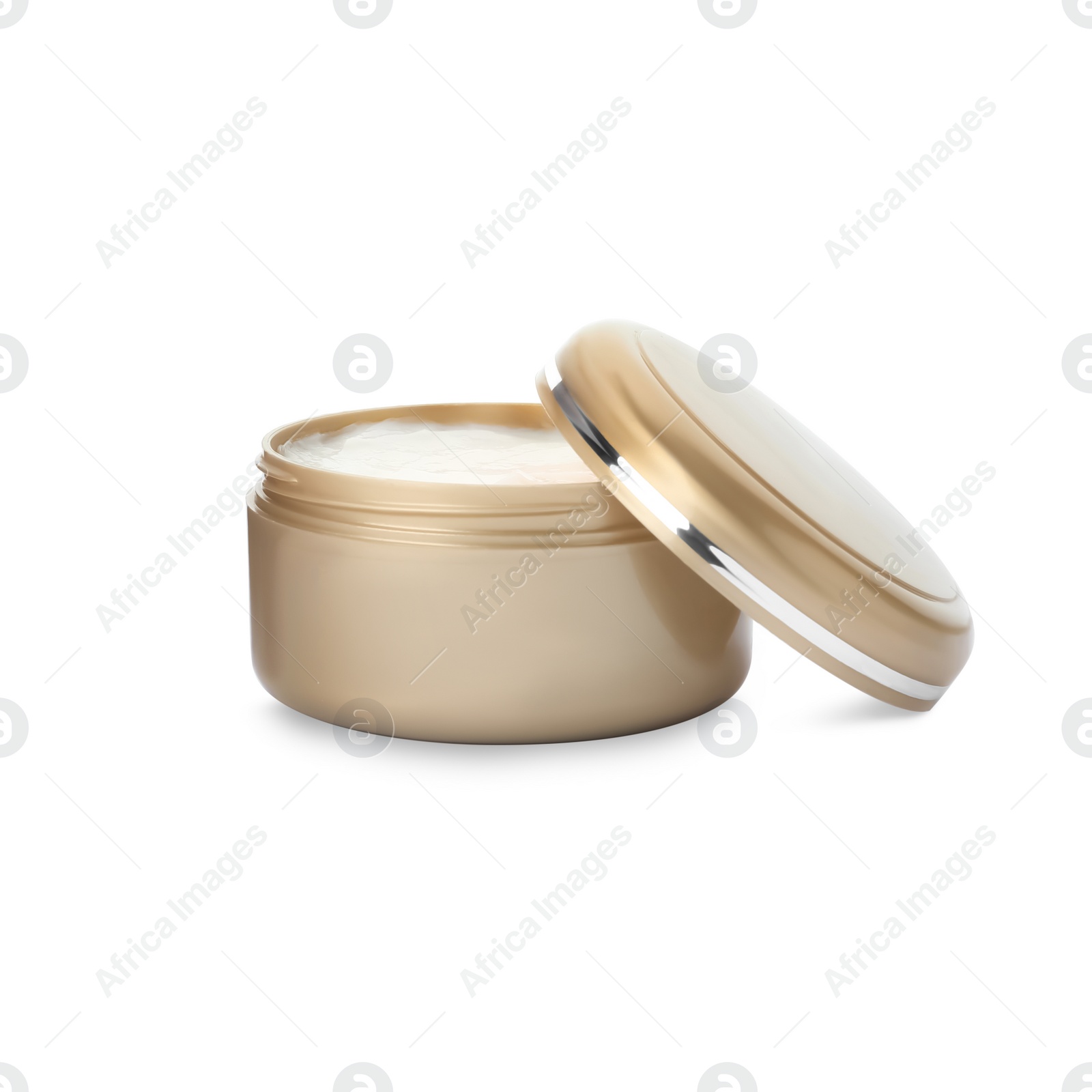 Photo of Jar of cosmetic product isolated on white