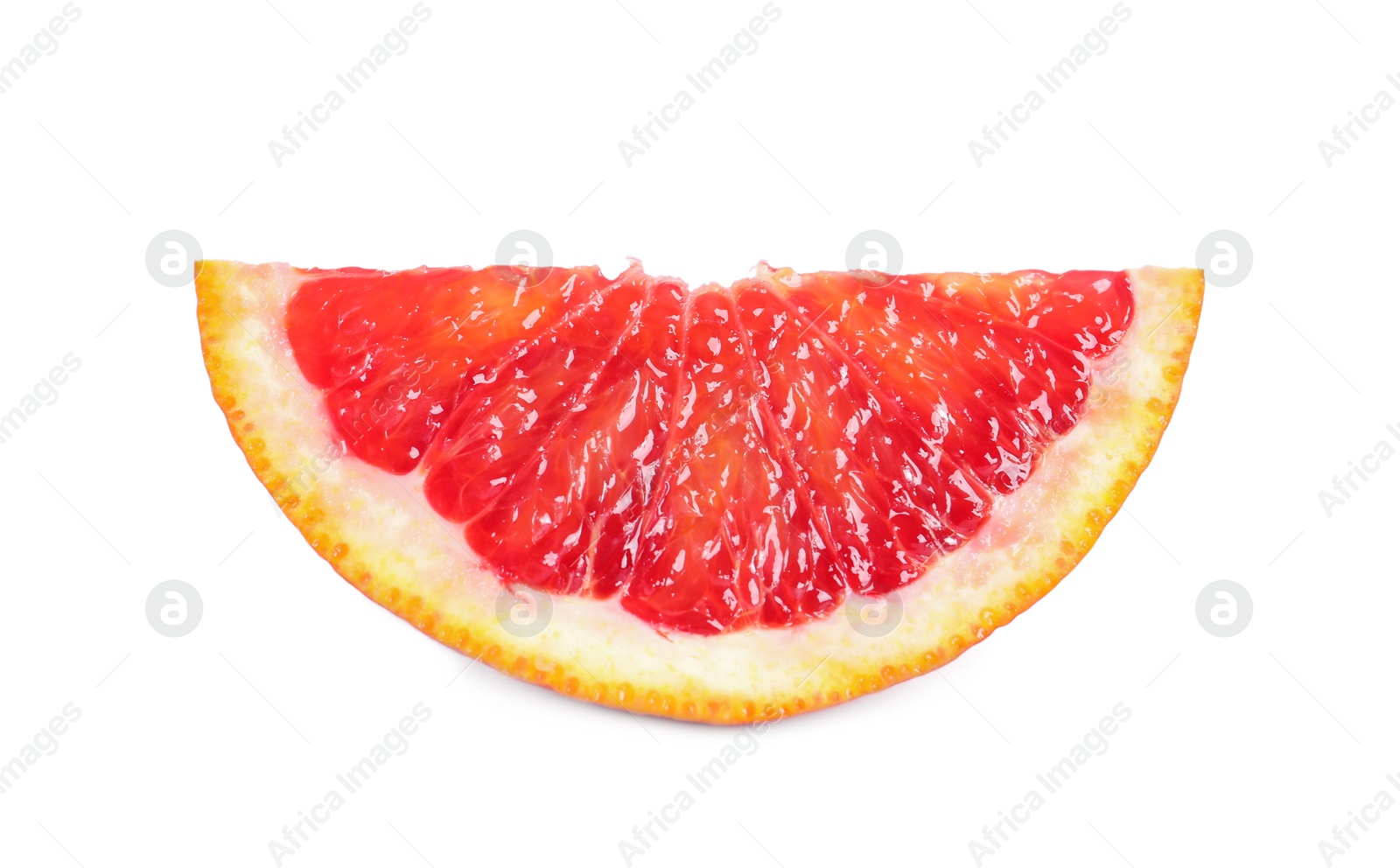 Photo of Cut ripe red orange isolated on white