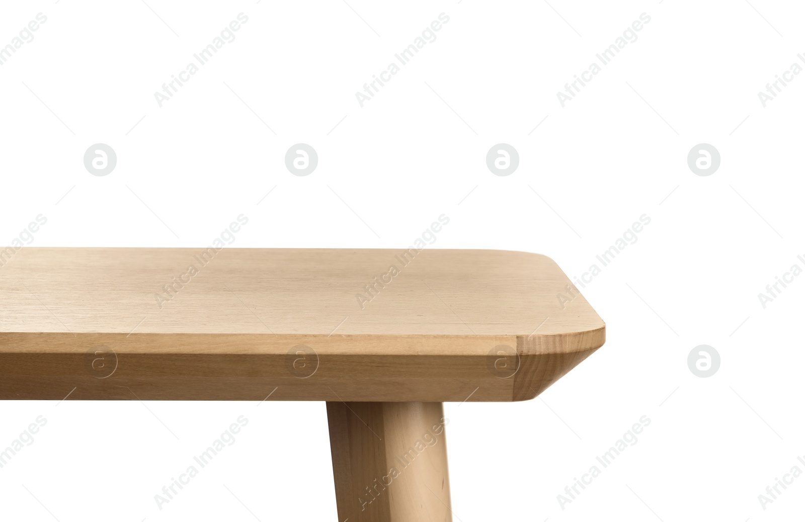 Photo of Empty wooden table on white background. Mockup for design