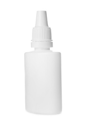 Plastic bottle with medicament on white background. Medical treatment