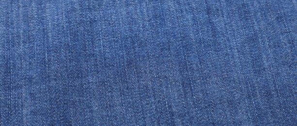 Texture of blue fabric as background, top view