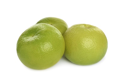 Photo of Fresh ripe sweetie fruits on white background