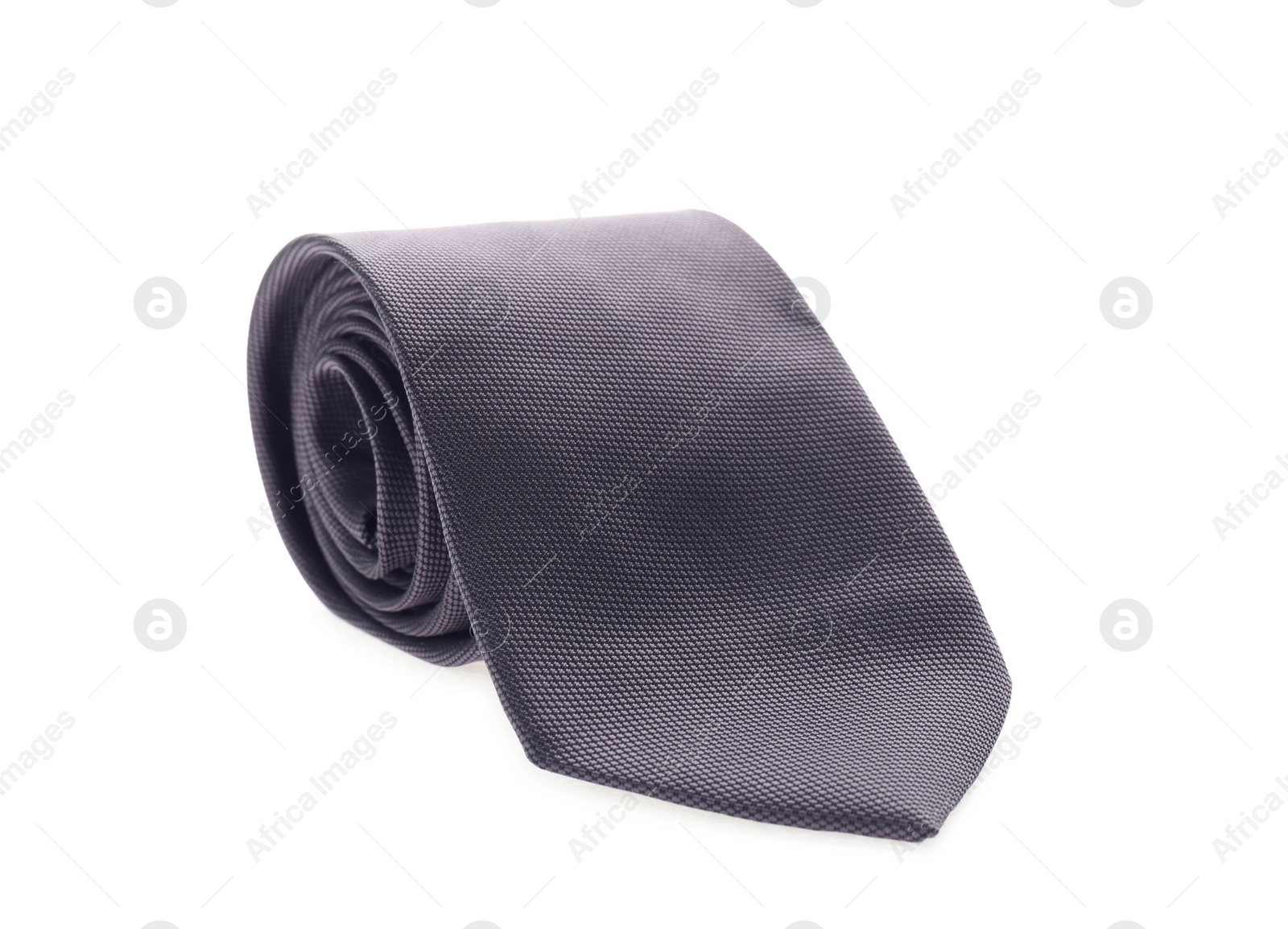 Photo of Stylish necktie isolated on white. Elegant accessory