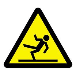 International Maritime Organization (IMO) sign, illustration. Caution wet deck