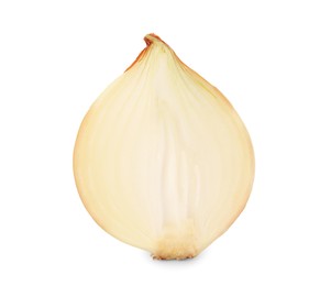 Half of fresh onion isolated on white