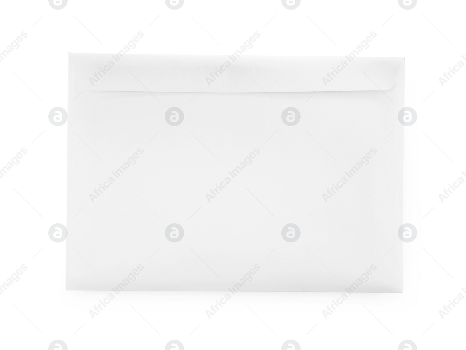 Photo of One simple paper envelope isolated on white