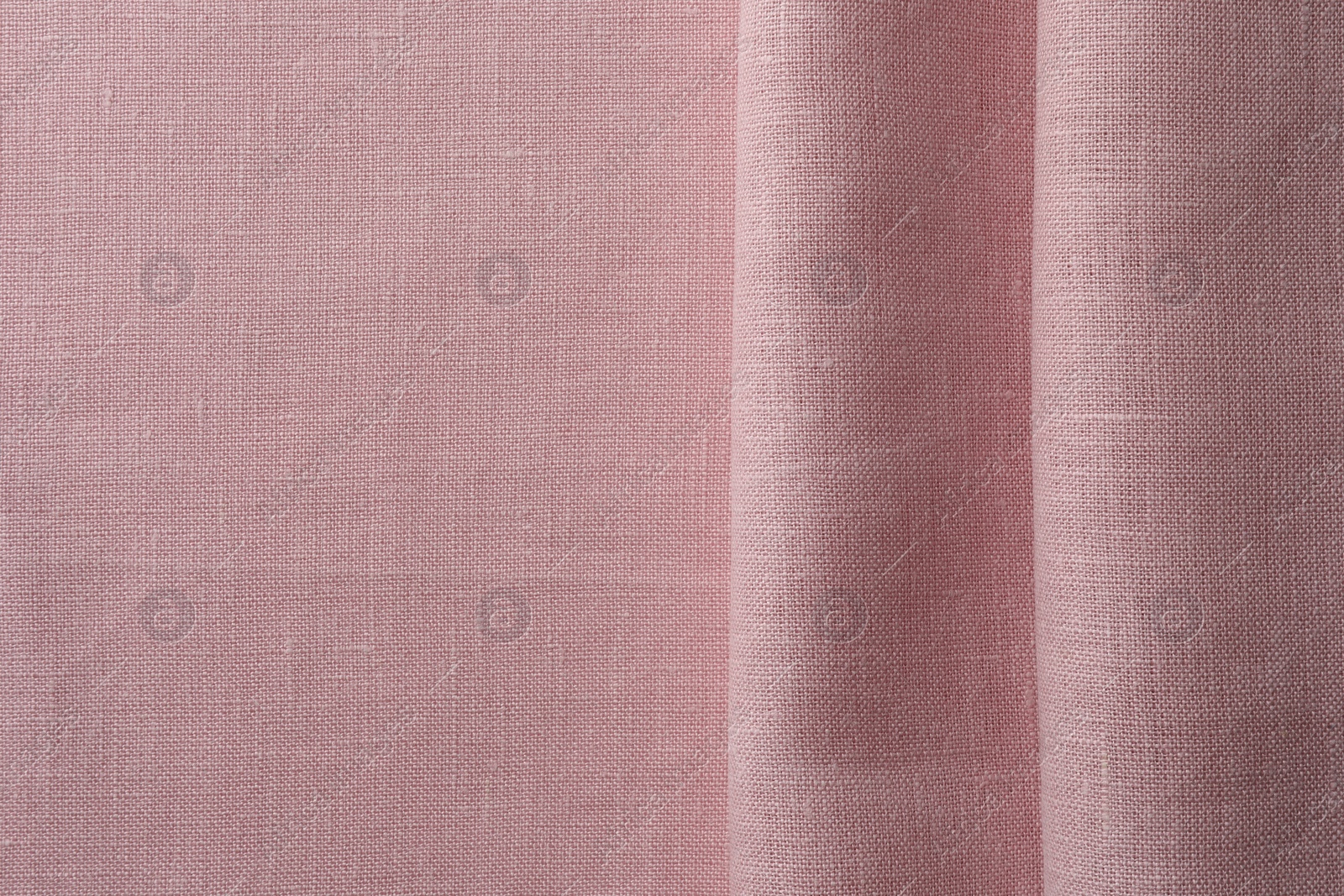 Photo of Texture of pink fabric as background, top view