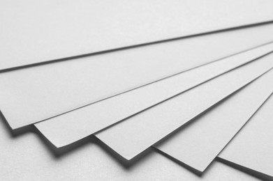 Photo of Blank watercolor paper sheets on white background