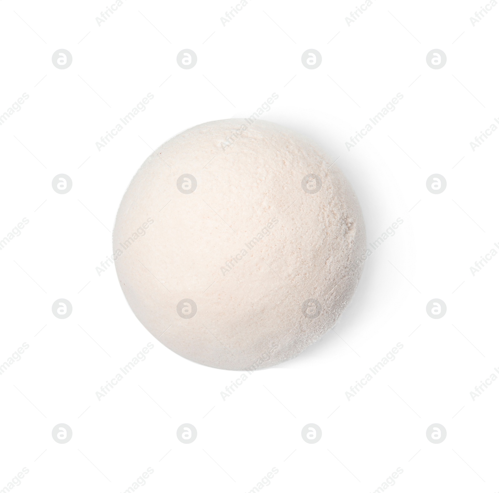 Photo of Bath bomb on white background. Spa product