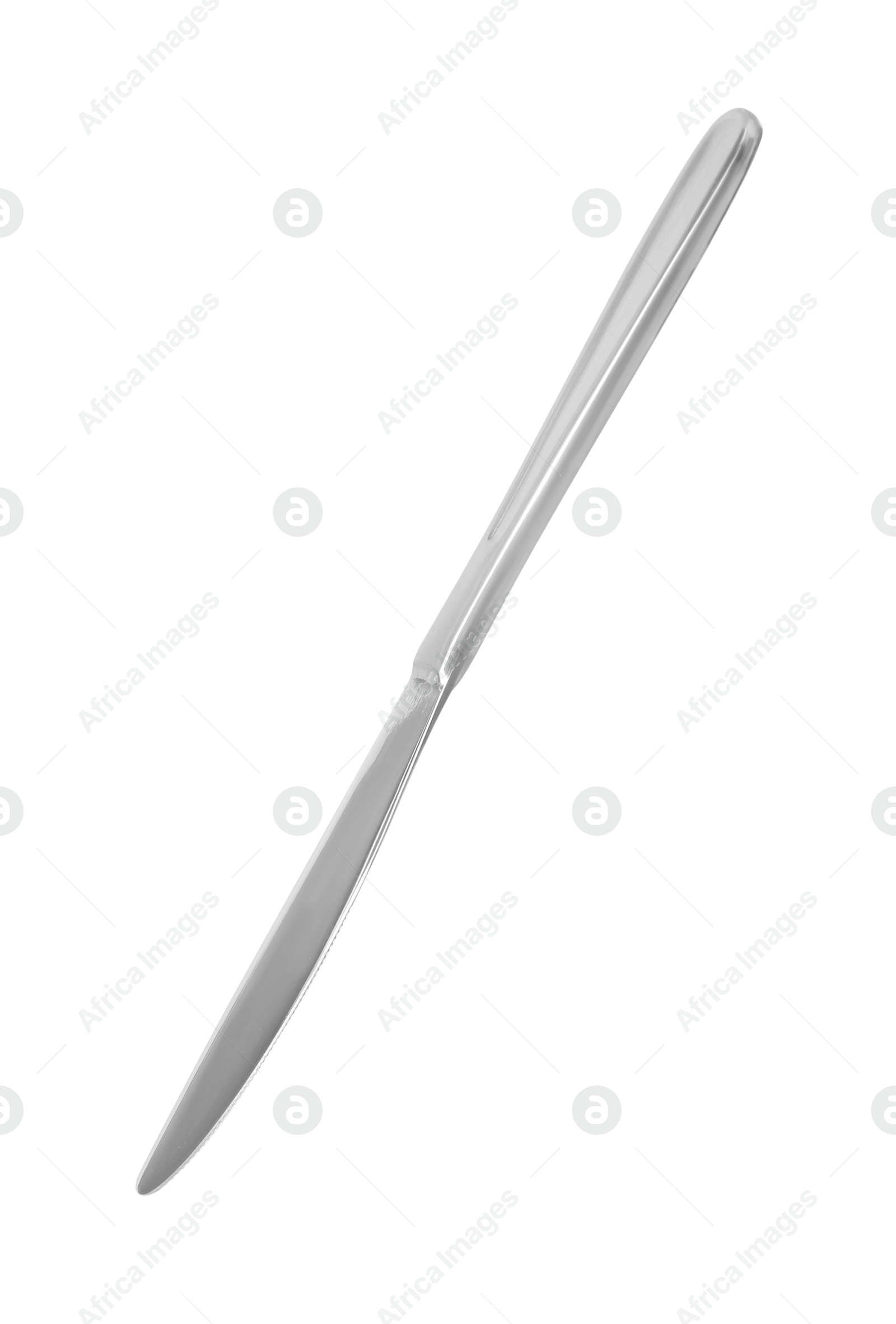 Photo of New clean shiny knife isolated on white