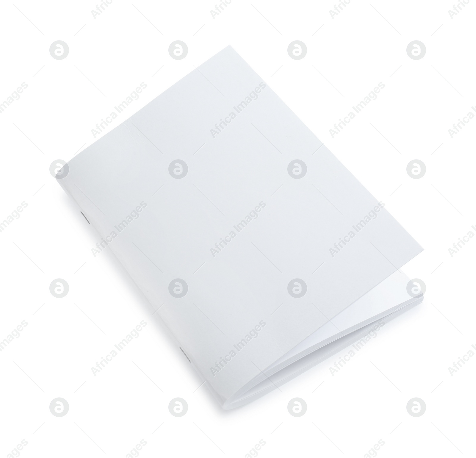 Photo of Blank paper brochure isolated on white. Mockup for design