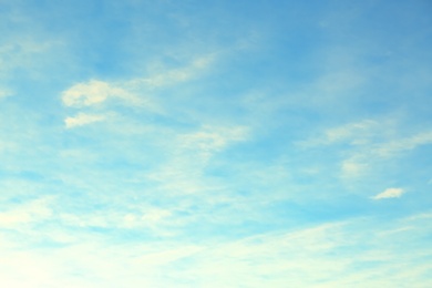 Picturesque view of beautiful blue sky with clouds