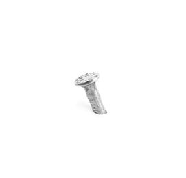 Photo of One shiny metal nail isolated on white