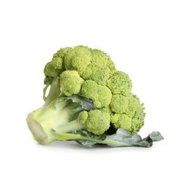 Fresh raw green broccoli isolated on white