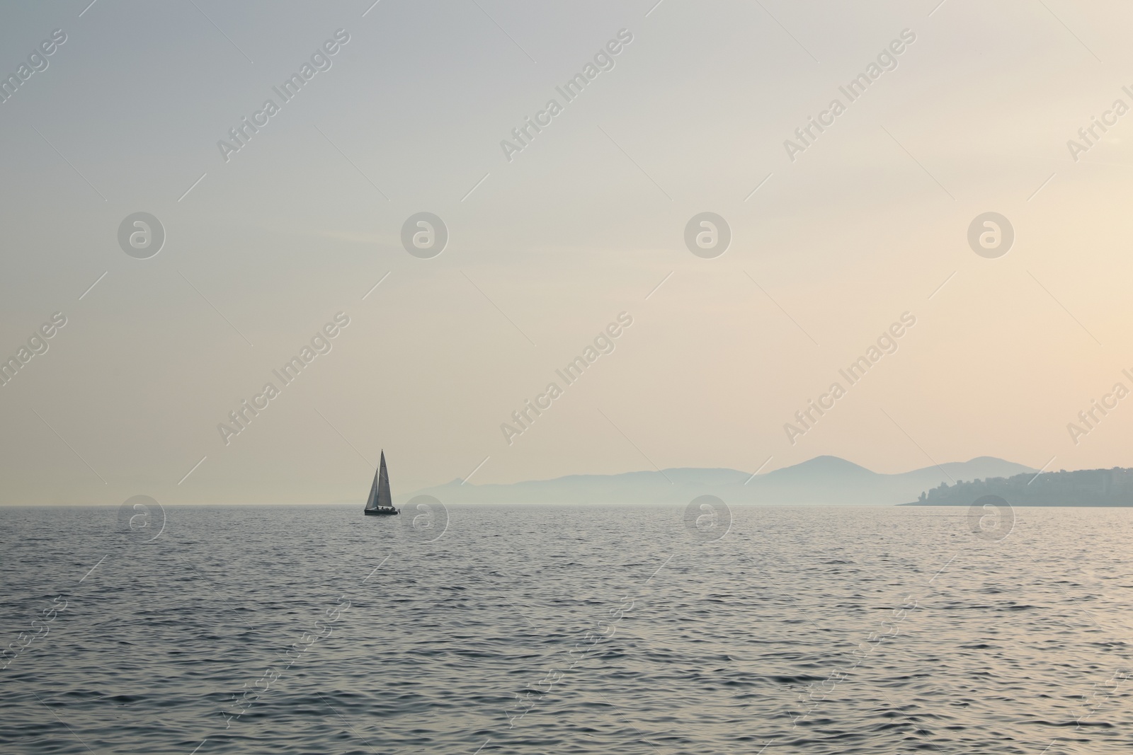 Photo of Beautiful view of yacht in sea on sunny day
