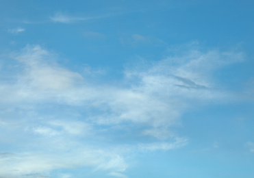 Beautiful blue sky with white clouds on sunny day