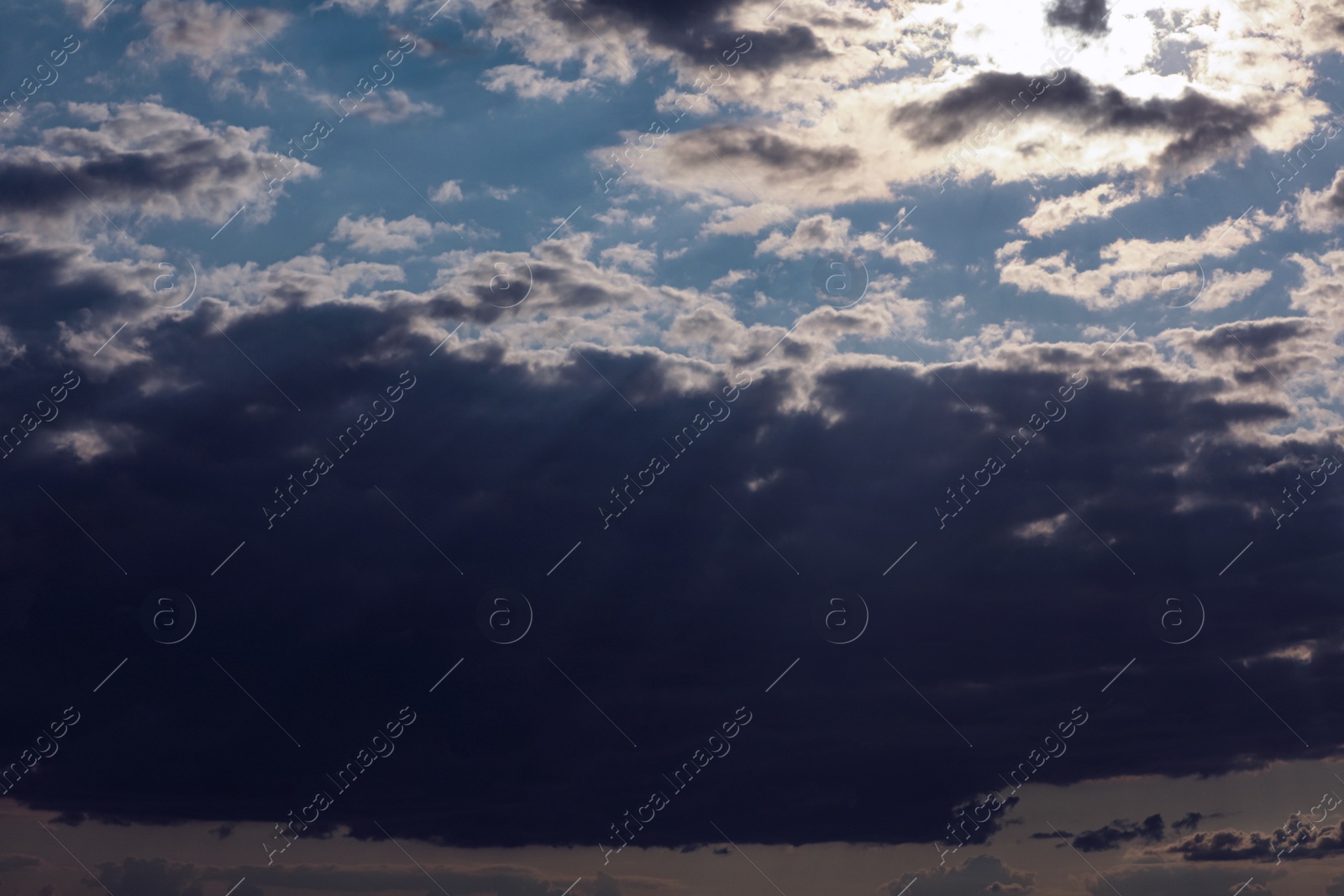 Photo of Beautiful view of sky with dark clouds after thunder