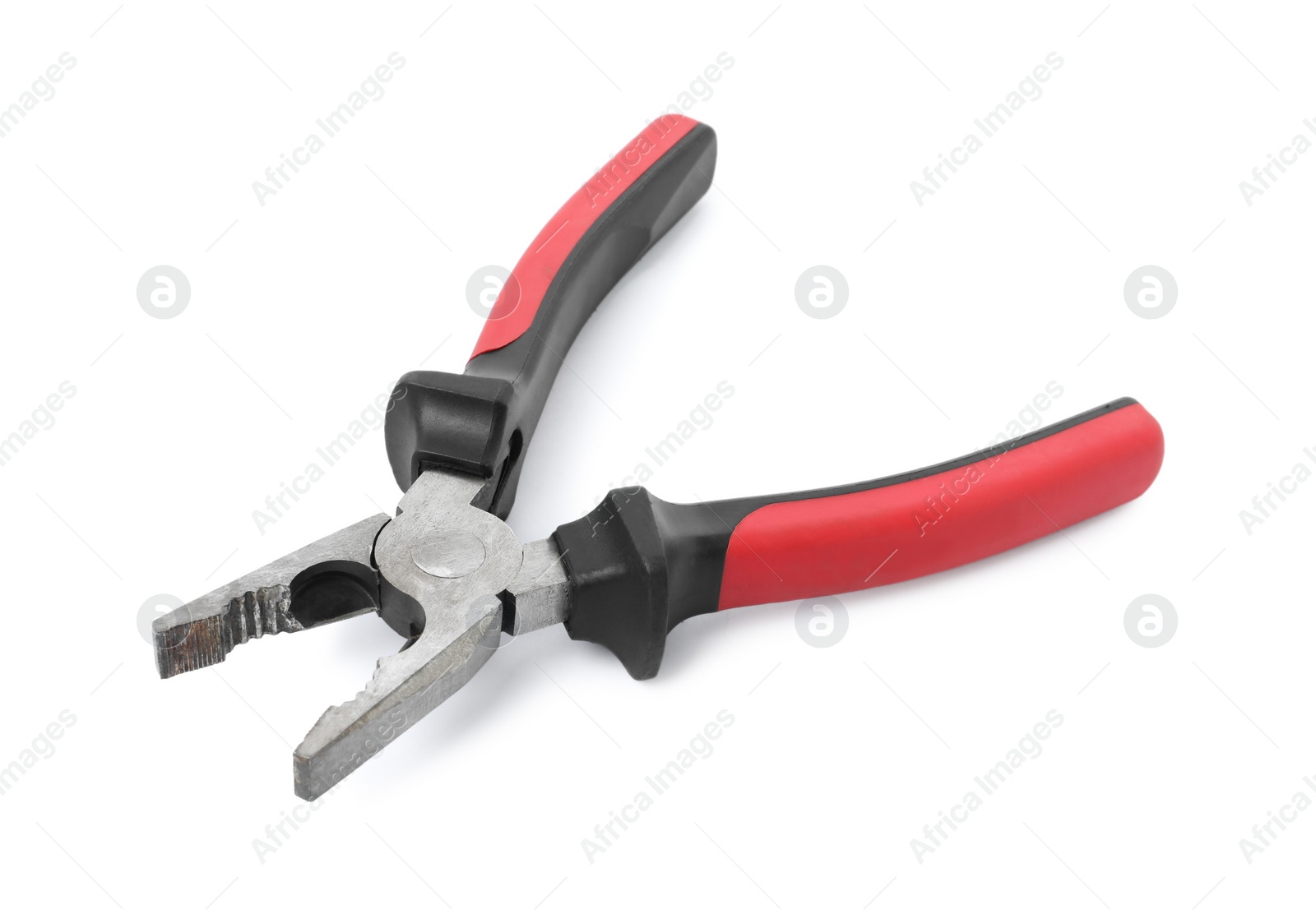 Photo of New combination pliers isolated on white. Construction tool