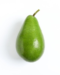 Photo of Ripe fresh avocado on white background