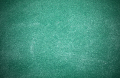 Photo of Chalk rubbed out on green board as background. Space for text