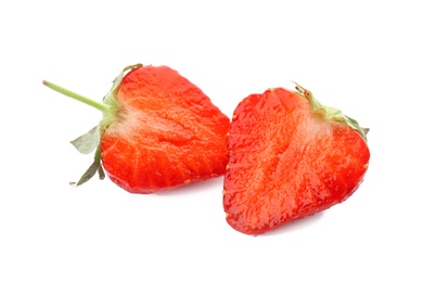 Delicious ripe strawberry on white background