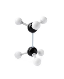Photo of Molecule of alcohol isolated on white. Chemical model