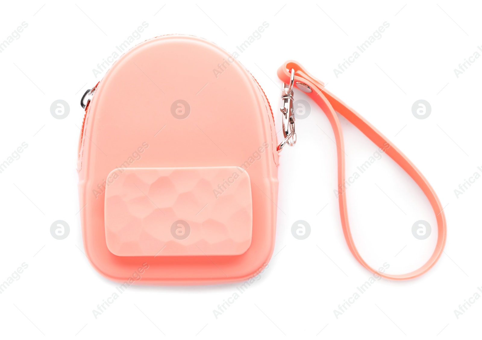 Photo of Color pen case on white background. School stationery