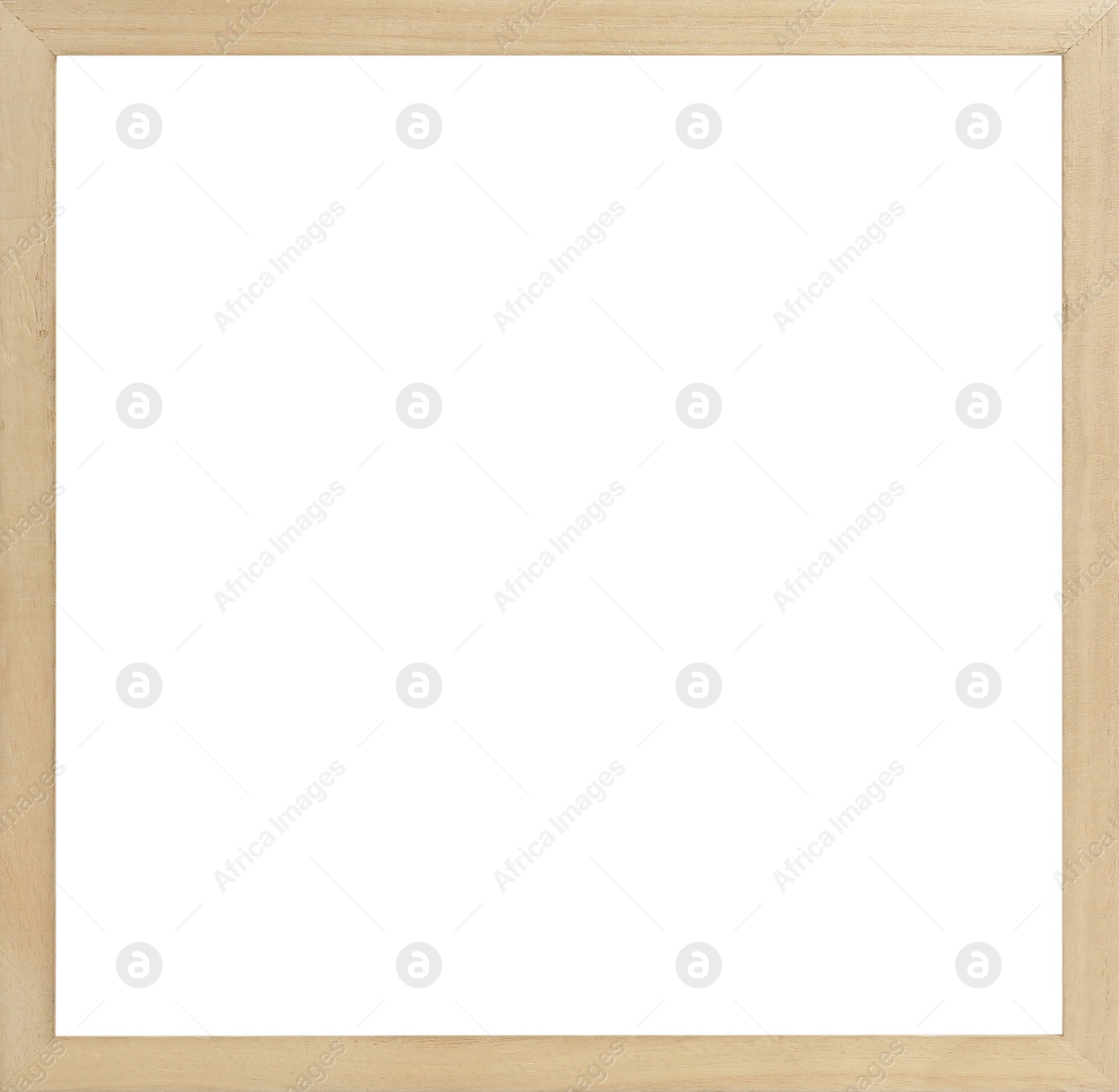 Image of Wooden frame with blank white background. Mockup for design