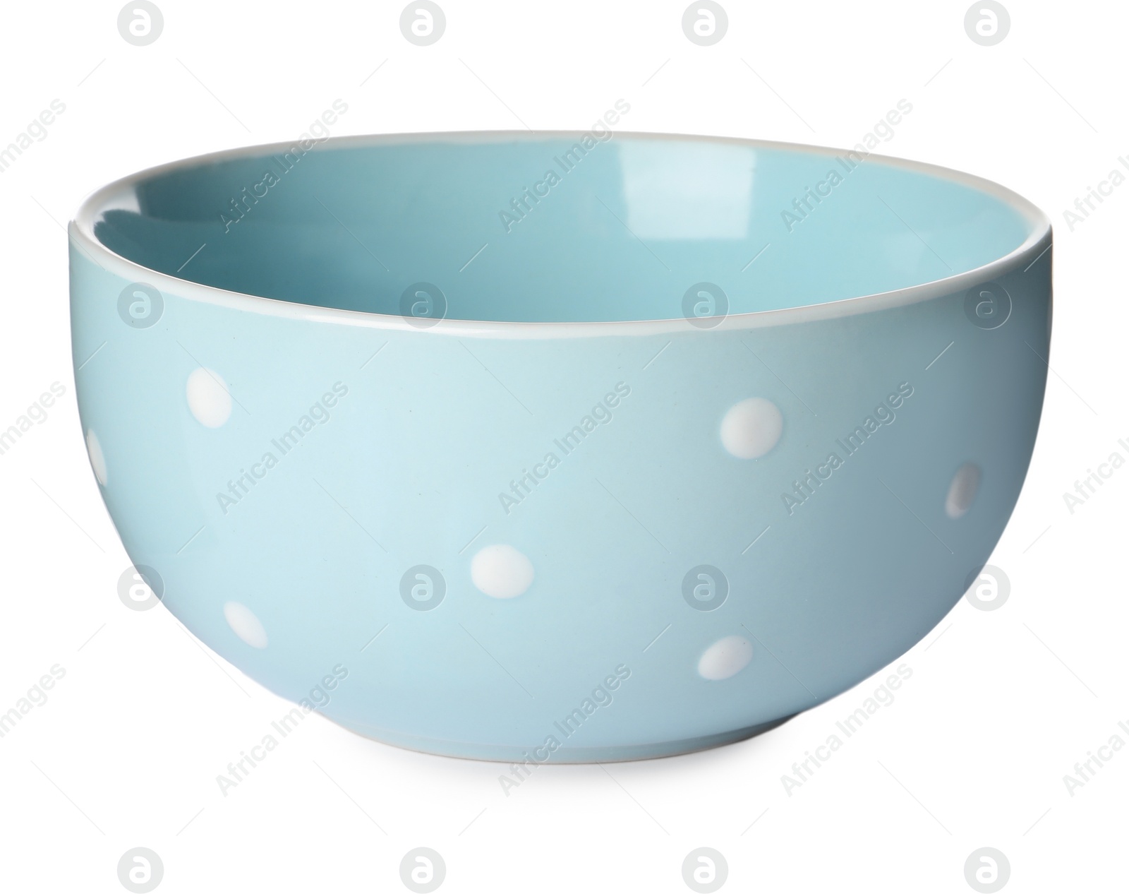 Photo of One beautiful ceramic bowl isolated on white