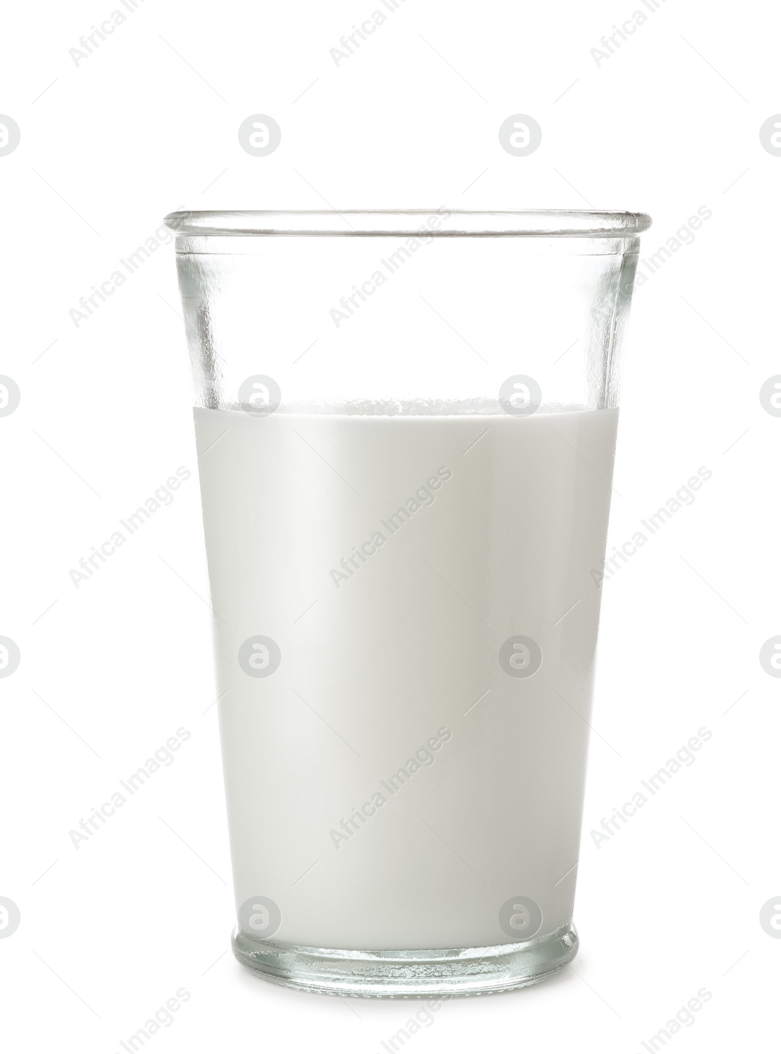 Photo of Glass with fresh milk isolated on white