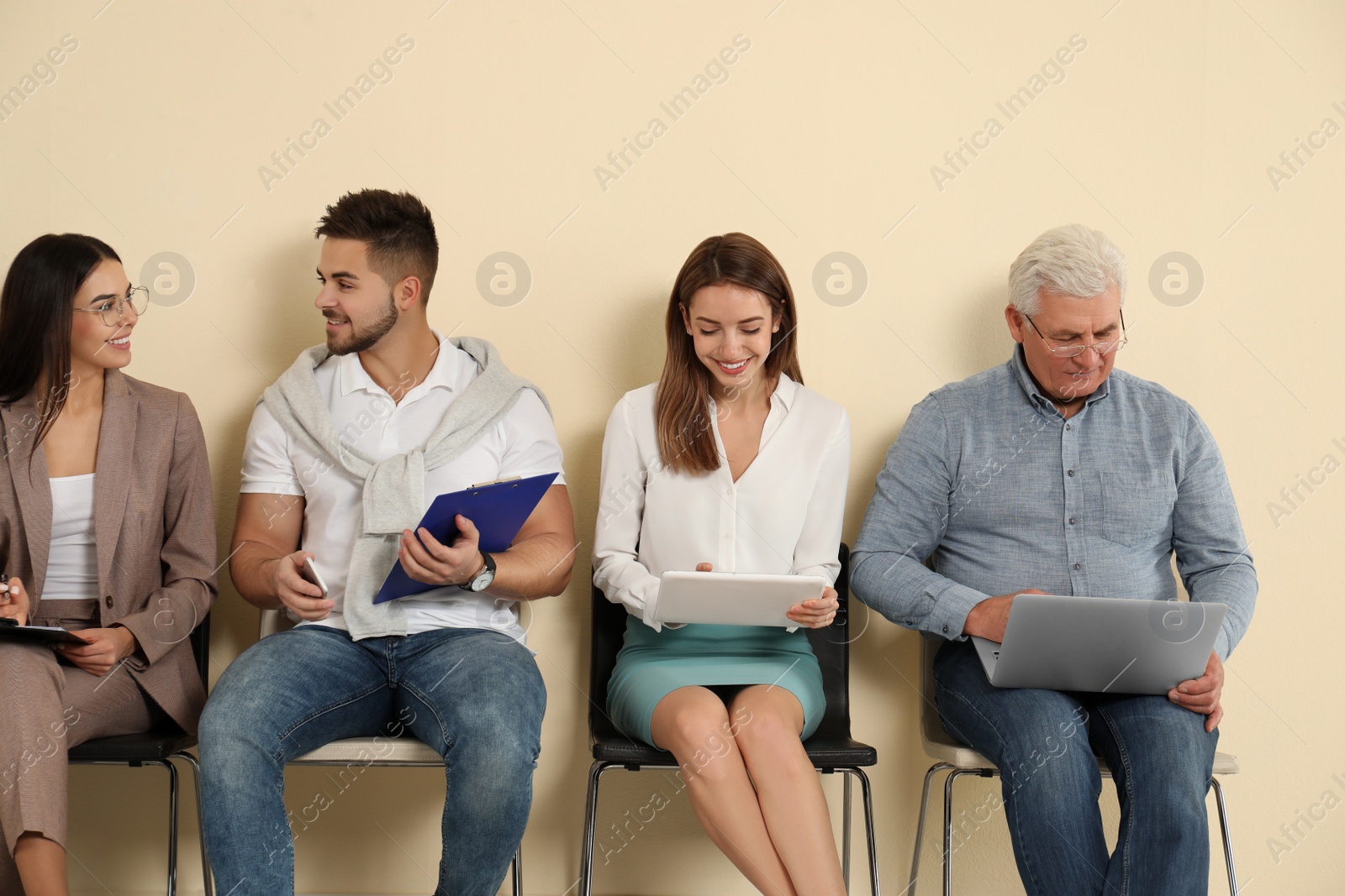 Photo of People waiting for job interview in office