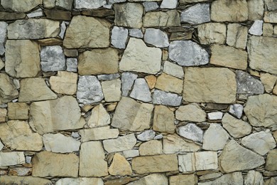 Texture of stone wall as background, closeup