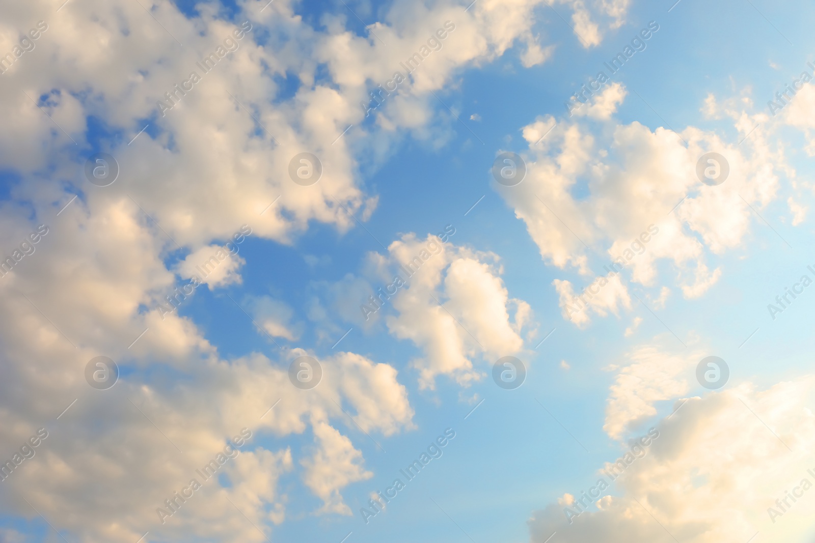 Photo of Beautiful view of blue sky with fluffy clouds