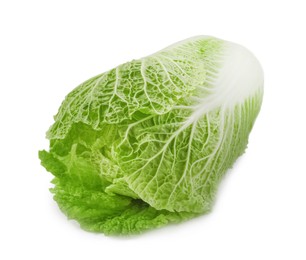 Fresh ripe Chinese cabbage on white background