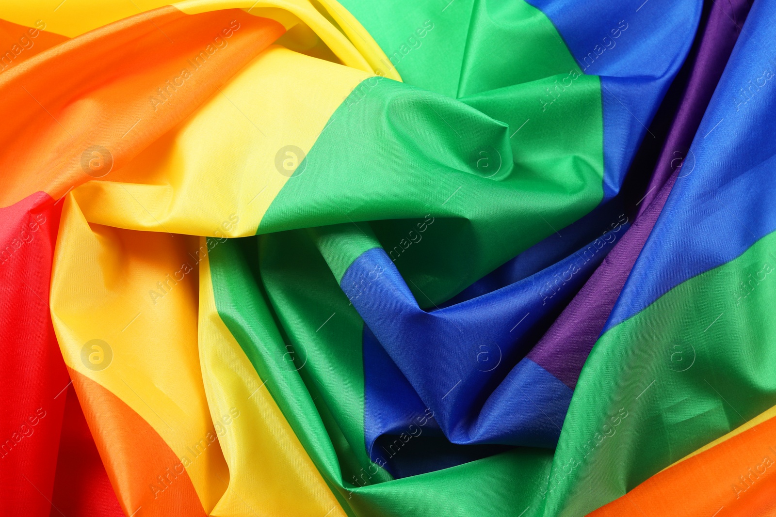 Photo of Rainbow LGBT flag as background, top view