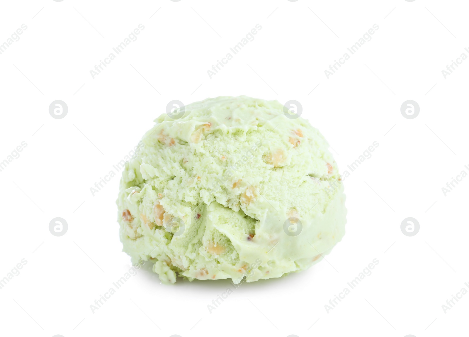 Photo of Scoop of delicious ice cream isolated on white