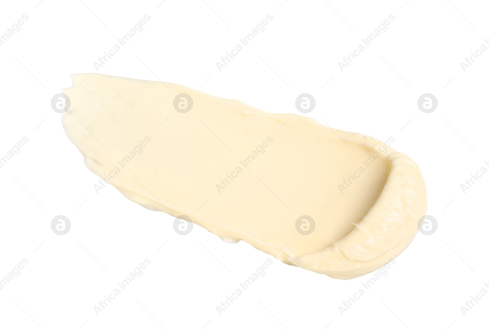 Photo of Tasty butter on white background, top view