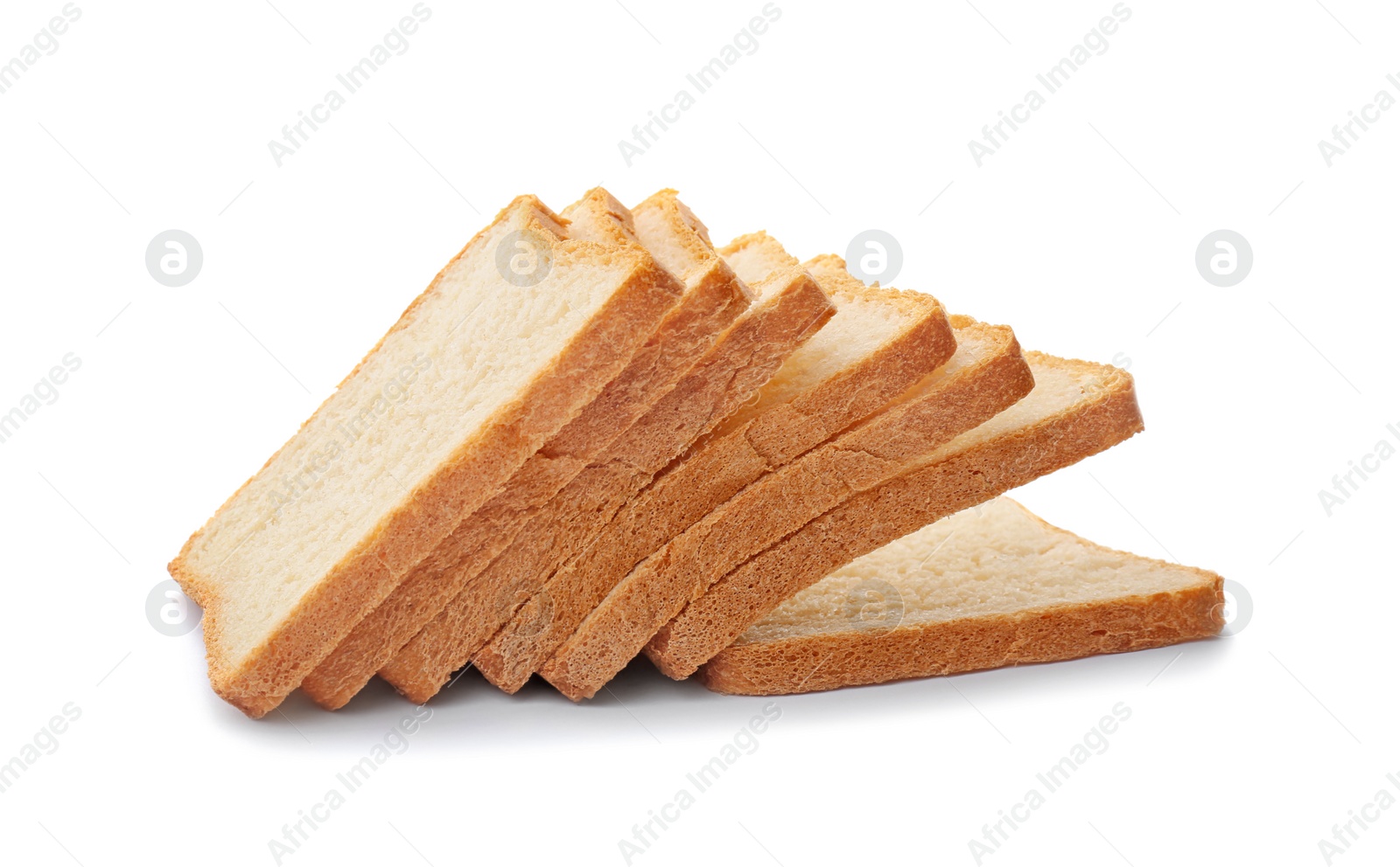 Photo of Sliced toast bread on white background